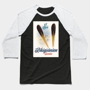 Riksgränsen, Sweden Ski poster. Baseball T-Shirt